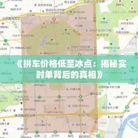 《拼车价格低至冰点：揭秘实时单背后的真相》