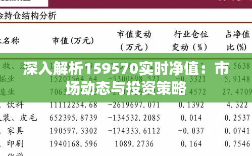 深入解析159570实时净值:市场动态与投资策略