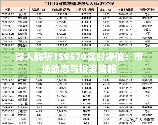 深入解析159570实时净值:市场动态与投资策略