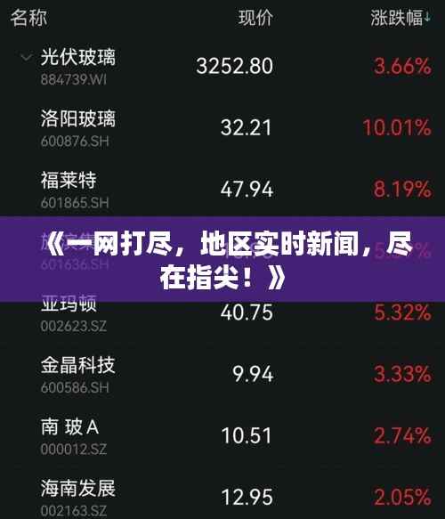 《一网打尽,地区实时新闻,尽在指尖!》