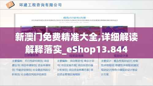 新澳门免费精准大全,详细解读解释落实_eShop13.844