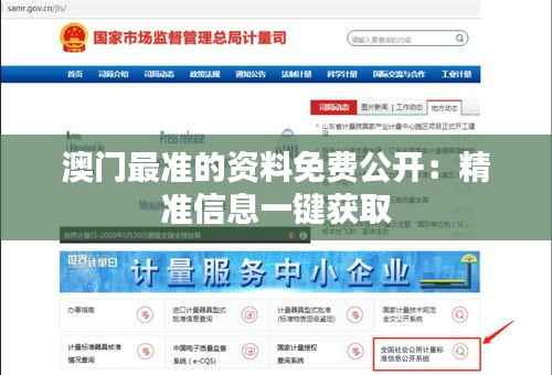 澳门最准的资料免费公开:精准信息一键获取