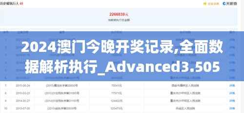 2024澳门今晚开奖记录,全面数据解析执行_Advanced3.505