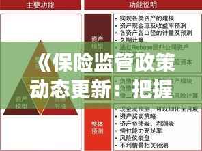 《保险监管政策动态更新:把握行业脉搏,共筑稳健防线》