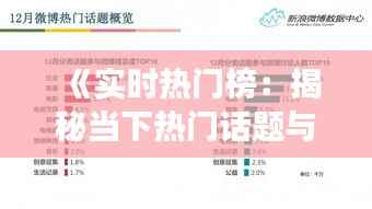 《实时热门榜：揭秘当下热门话题与现象》