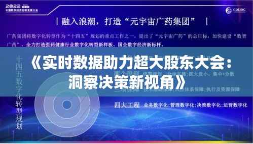 《实时数据助力超大股东大会:洞察决策新视角》