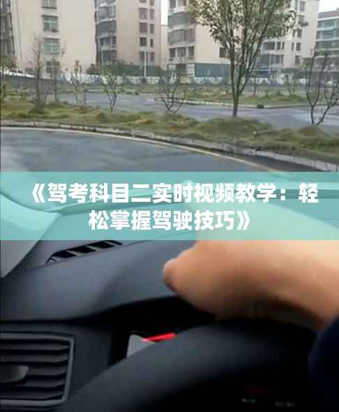 《驾考科目二实时视频教学:轻松掌握驾驶技巧》
