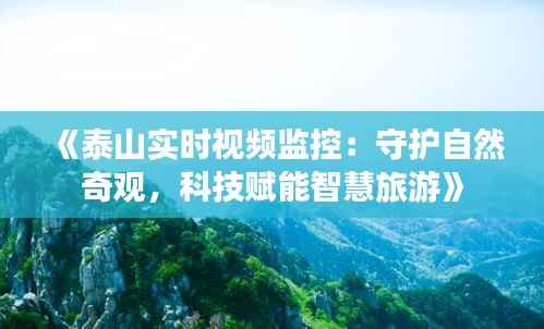《泰山实时视频监控:守护自然奇观,科技赋能智慧旅游》