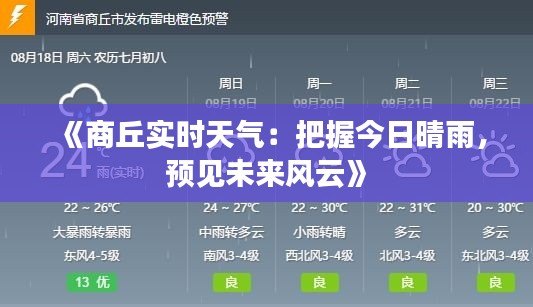 《商丘实时天气:把握今日晴雨,预见未来风云》