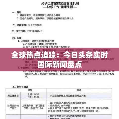 全球热点追踪：今日头条实时国际新闻盘点