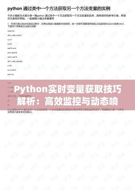 Python实时变量获取技巧解析:高效监控与动态响应