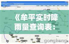 《牟平实时降雨量查询表:精准掌握雨情动态》