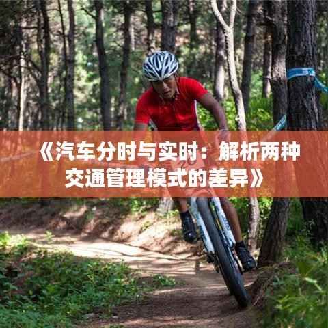 《汽车分时与实时:解析两种交通管理模式的差异》