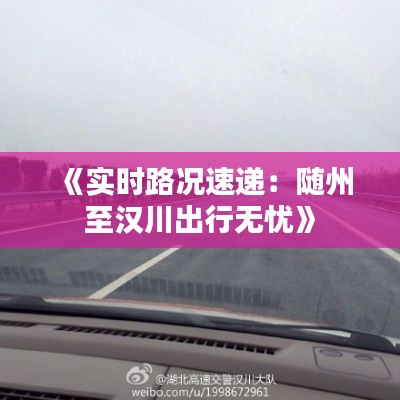 《实时路况速递:随州至汉川出行无忧》