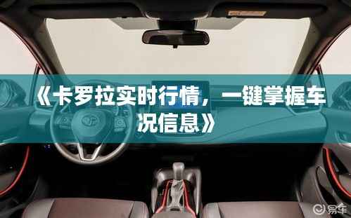 《卡罗拉实时行情,一键掌握车况信息》