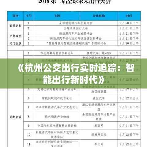 《杭州公交出行实时追踪：智能出行新时代》