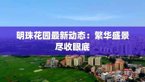 明珠花园最新动态:繁华盛景尽收眼底