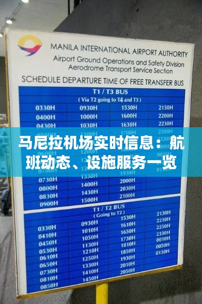 马尼拉机场实时信息:航班动态、设施服务一览
