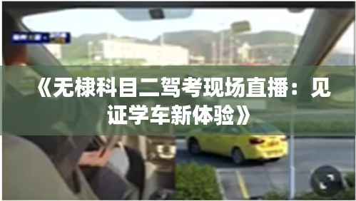 《无棣科目二驾考现场直播:见证学车新体验》