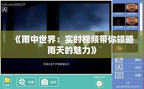 《雨中世界:实时视频带你领略雨天的魅力》
