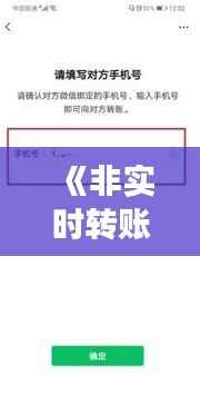 《非实时转账:了解撤回机制及注意事项》