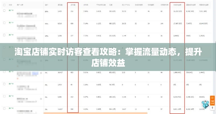 淘宝店铺实时访客查看攻略：掌握流量动态，提升店铺效益