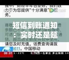 短信到账通知：实时还是延迟？揭秘银行服务细节