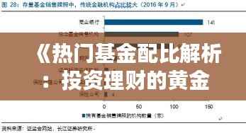 《热门基金配比解析:投资理财的黄金比例》