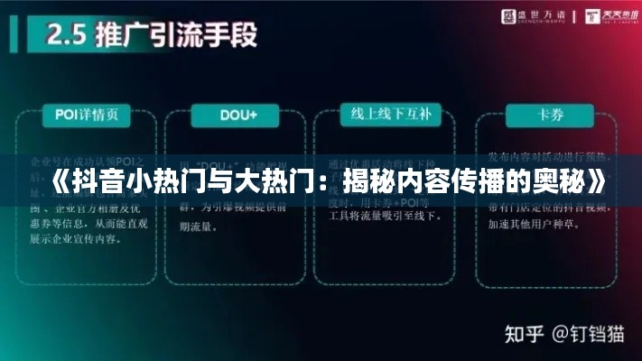 《抖音小热门与大热门：揭秘内容传播的奥秘》