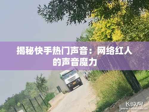 揭秘快手热门声音:网络红人的声音魔力