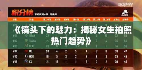《镜头下的魅力:揭秘女生拍照热门趋势》