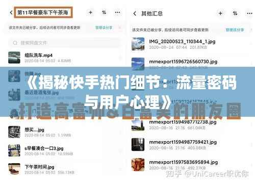 《揭秘快手热门细节：流量密码与用户心理》