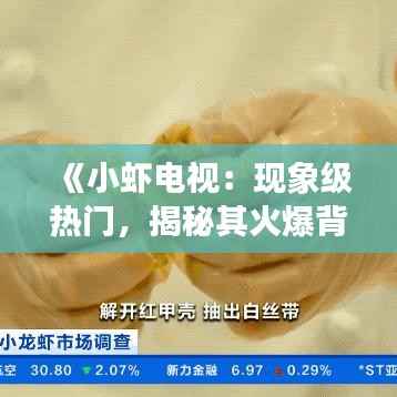 《小虾电视：现象级热门，揭秘其火爆背后的秘密》