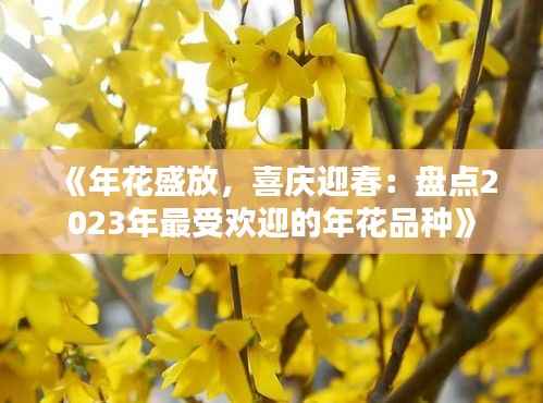 《年花盛放，喜庆迎春：盘点2023年最受欢迎的年花品种》