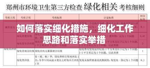 如何落实细化措施,细化工作思路和落实举措