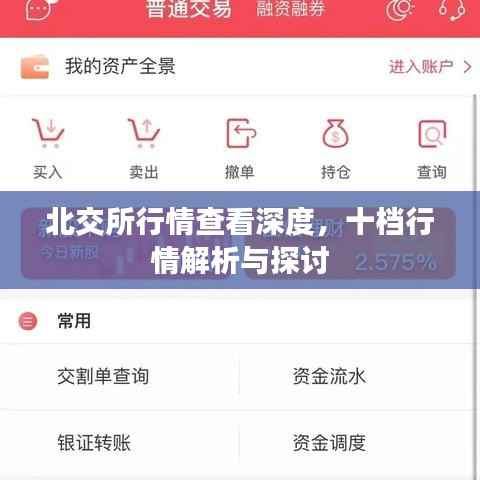 北交所行情查看深度,十档行情解析与探讨
