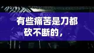有些痛苦是刀都砍不断的,