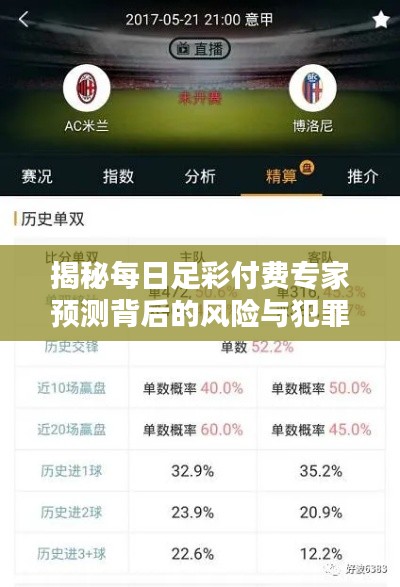 揭秘每日足彩付费专家预测背后的风险与犯罪问题,警惕陷阱,谨慎投注!