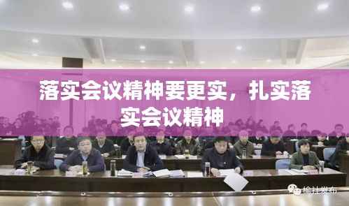 落实会议精神要更实,扎实落实会议精神
