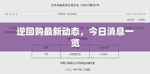 逆回购最新动态,今日消息一览