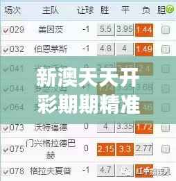 新澳天天开彩期期精准｜全面解答解释落实