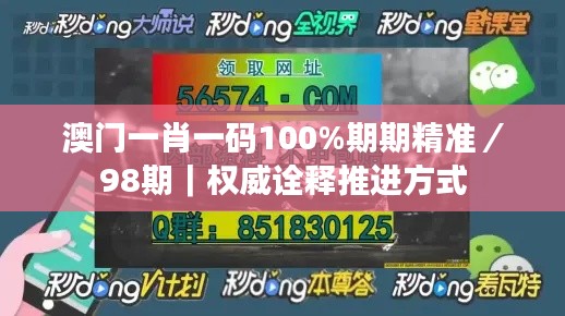 澳门一肖一码100%期期精准/98期|权威诠释推进方式