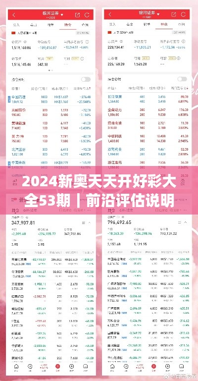 2024新奥天天开好彩大全53期|前沿评估说明