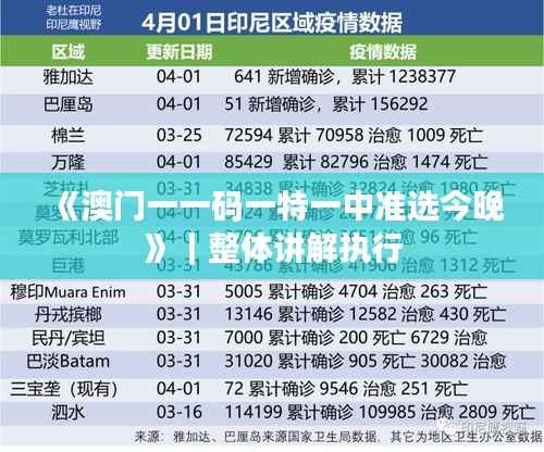 《澳门一一码一特一中准选今晚》｜整体讲解执行