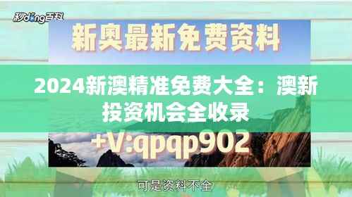 2024新澳精准免费大全:澳新投资机会全收录