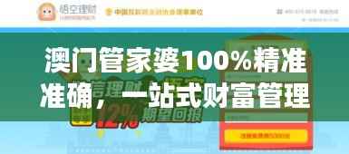 澳门管家婆100%精准准确,一站式财富管理专家