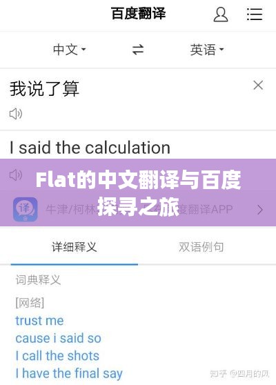 Flat的中文翻译与百度探寻之旅
