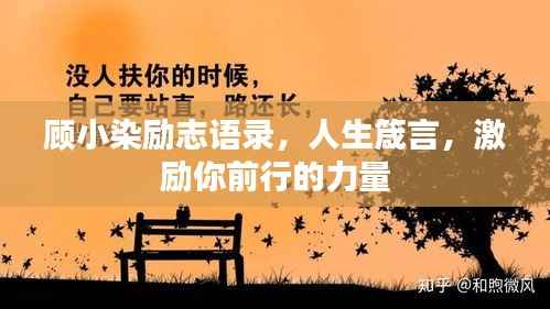 顾小染励志语录,人生箴言,激励你前行的力量