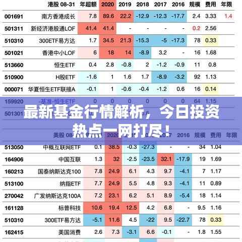 最新基金行情解析,今日投资热点一网打尽!