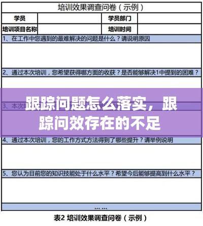 跟踪问题怎么落实，跟踪问效存在的不足 